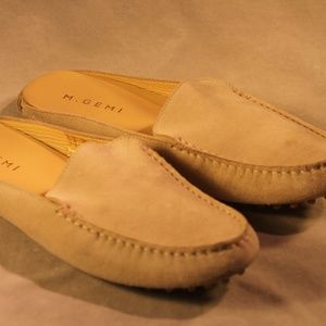 M. Gemmi Cream Suede Mule Flats